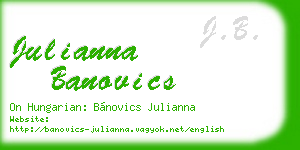 julianna banovics business card